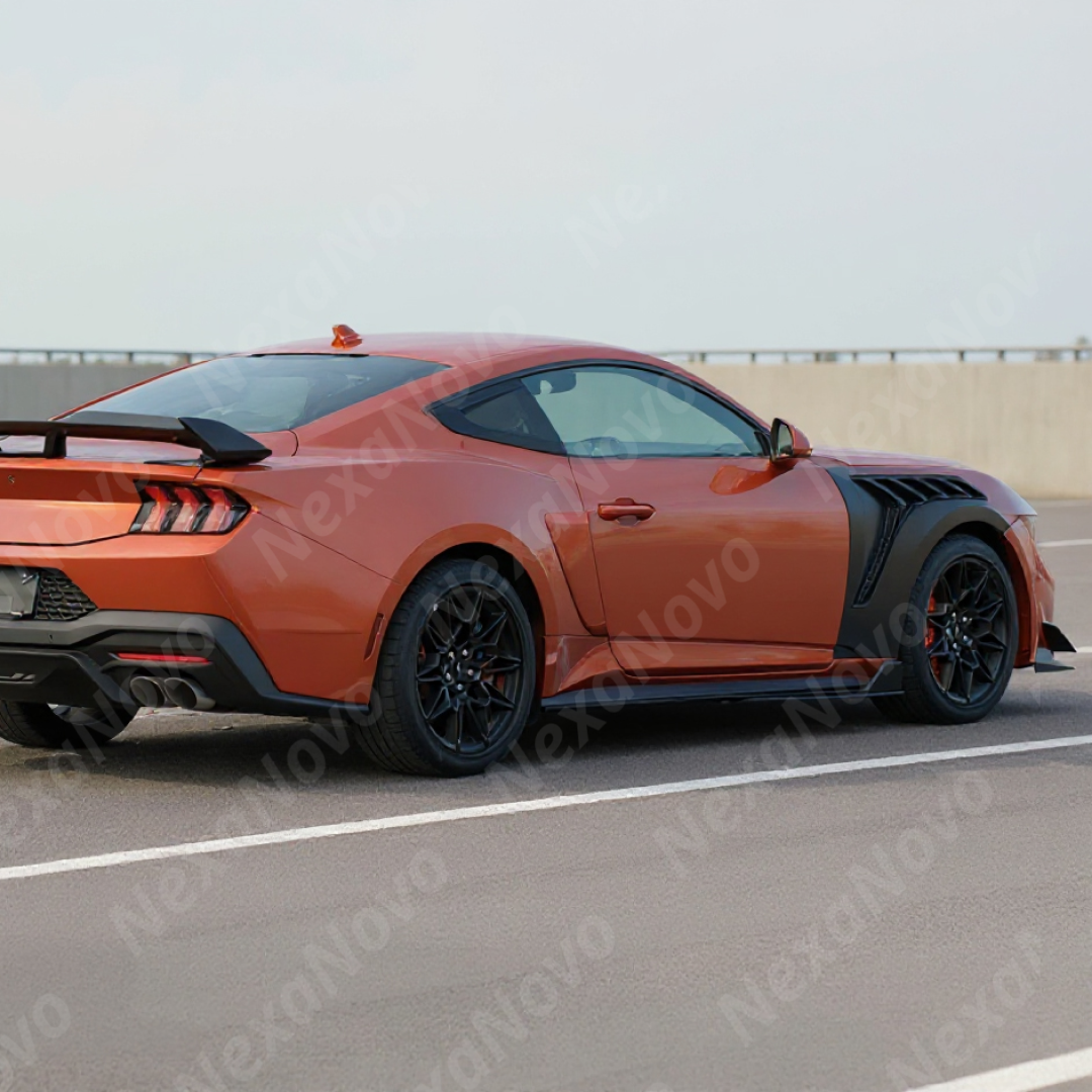 Uninstalled front section piece of the NexaNovo carbon fiber print side skirt