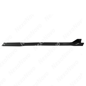 Uninstalled NexaNovo 4-piece carbon fiber print side skirts kit laid out