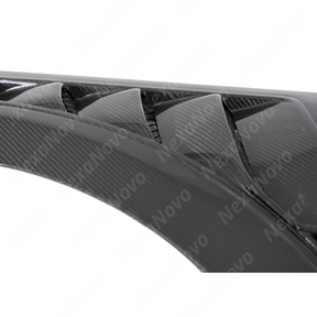 Side profile of the NexaNovo real carbon fiber GT500 style fenders for 2018-2023 Mustang