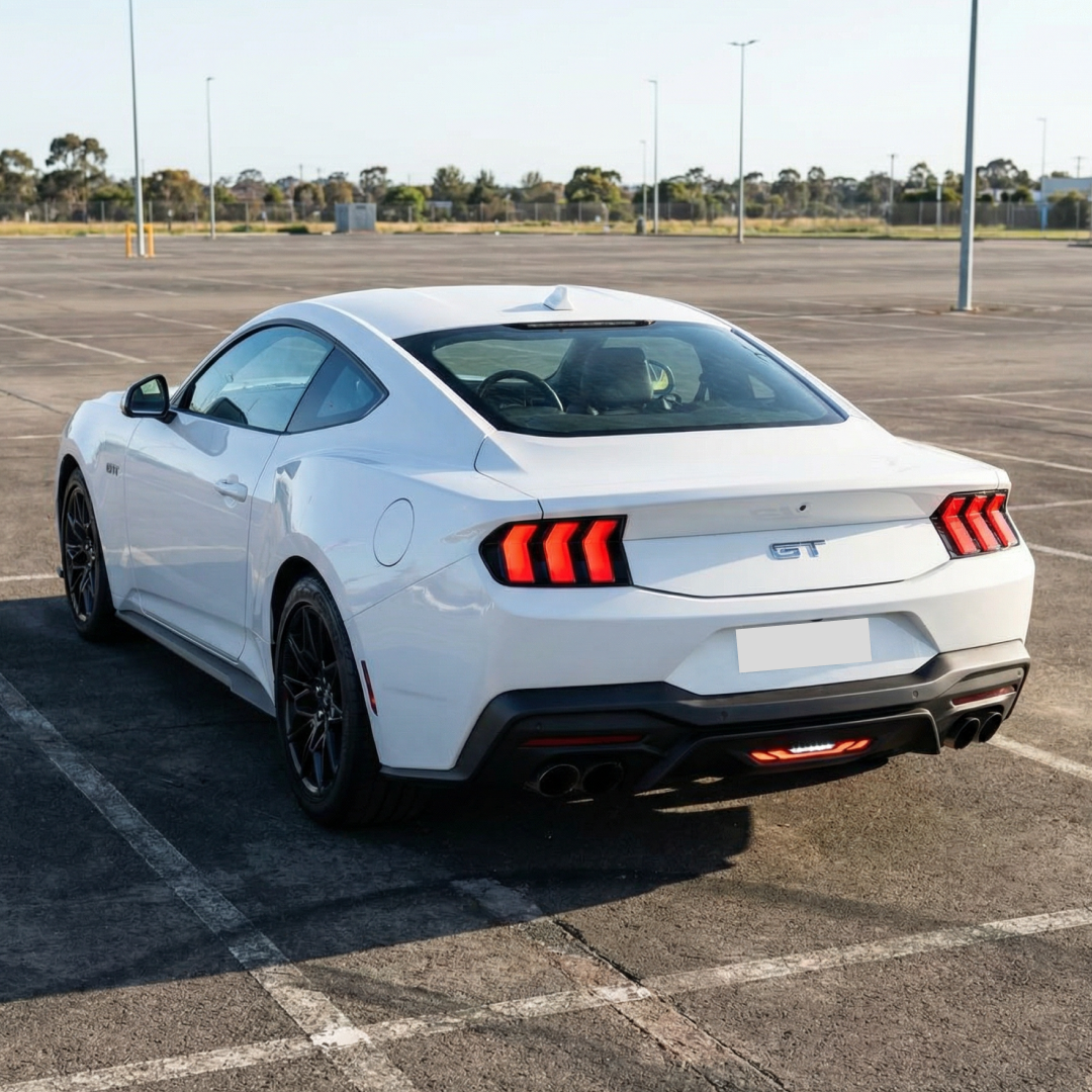 Direct rear view of the NexaNovo clear lens 3rd brake light in the "off" position
