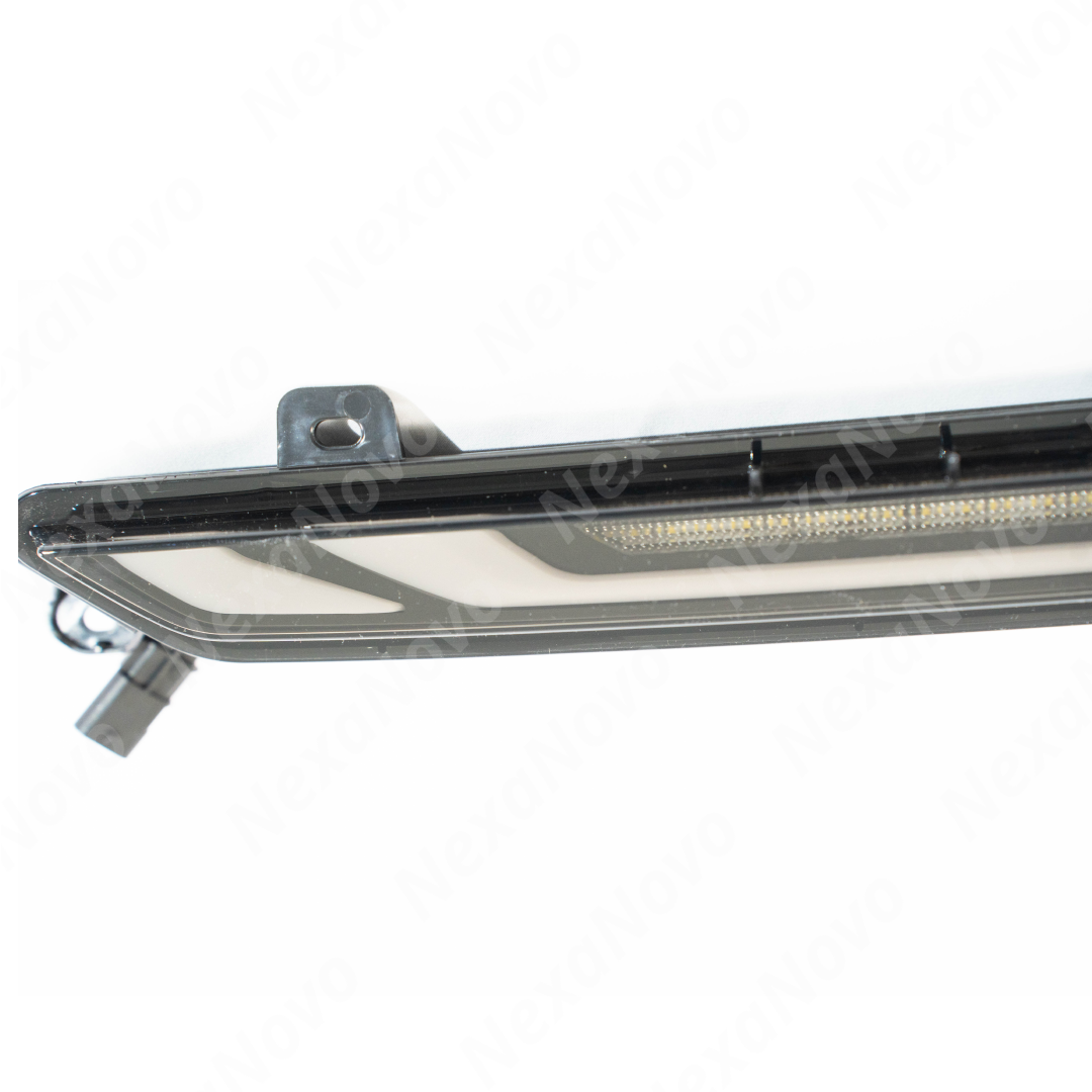 Nighttime visibility of the red NexaNovo LED brake function on a 2024 Mustang