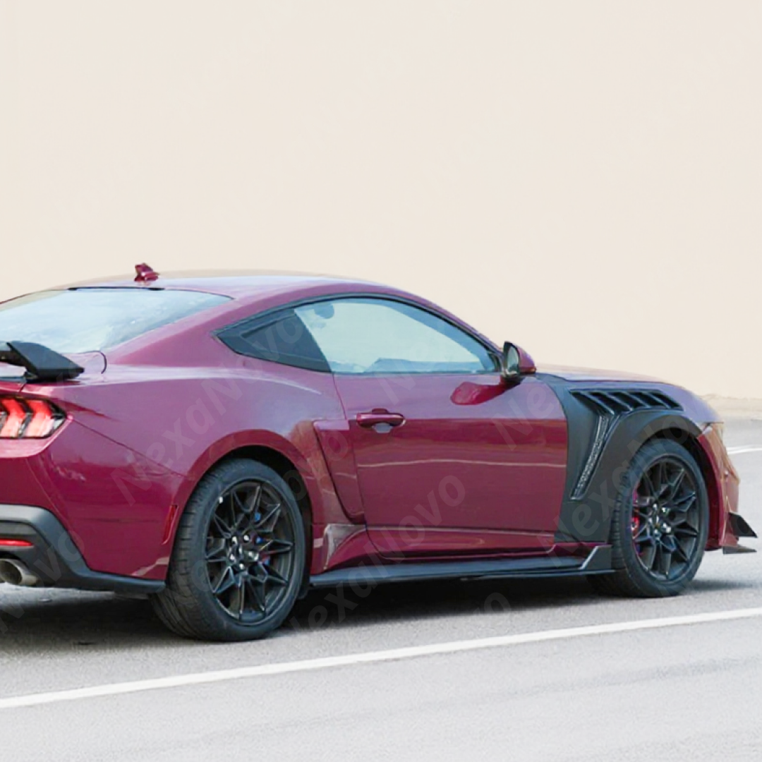 Full side view of a 2025 Ford Mustang S650 with new NexaNovo GT500 style splitters