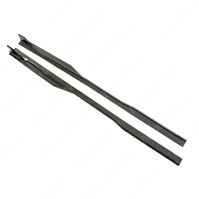 NexaNovo GT500 style body side skirt splitters on a white Ford Mustang S650