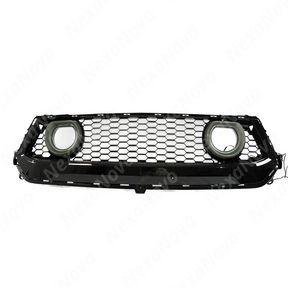 NexaNovo white LED halo grill on a blue 2024 Ford Mustang S650