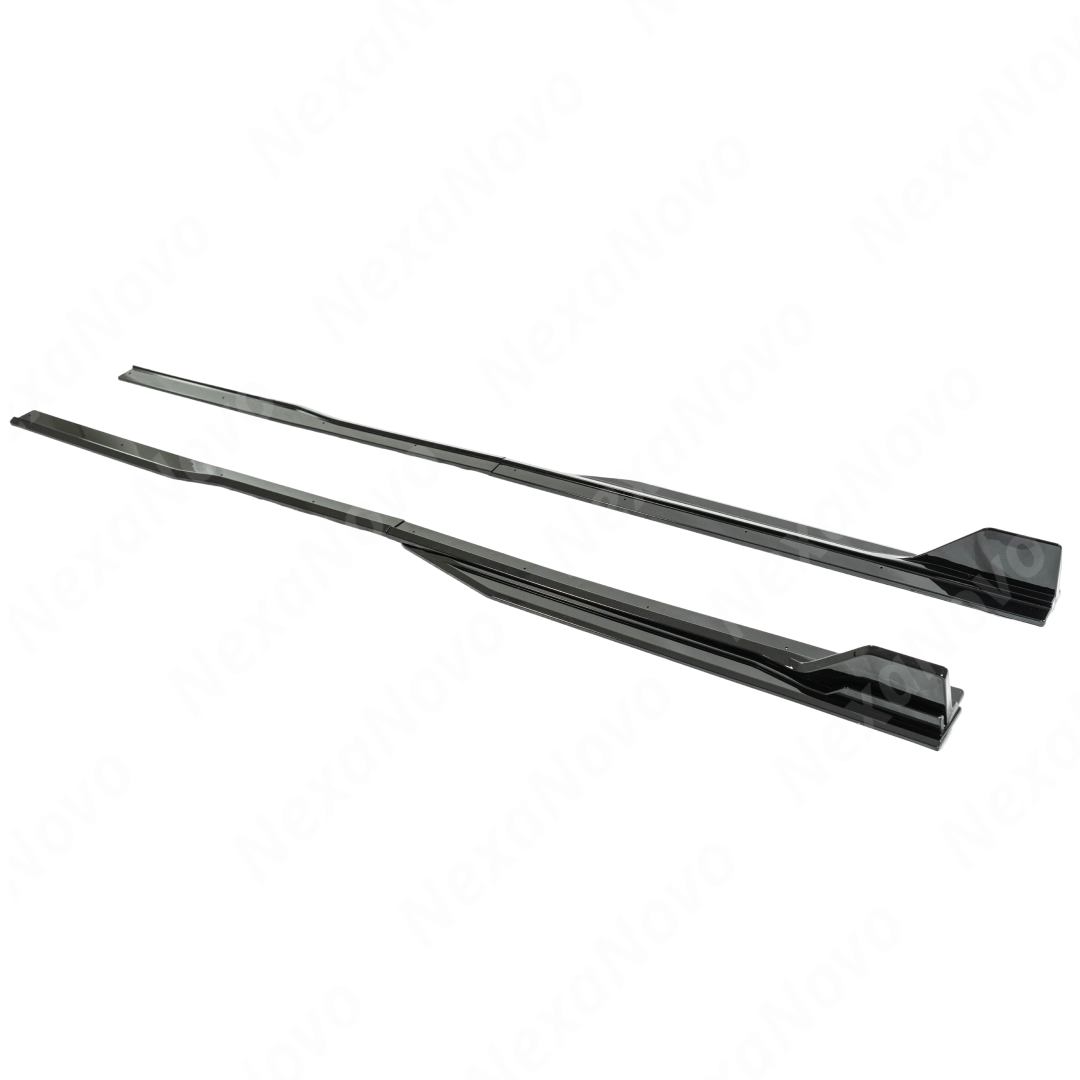 Uninstalled NexaNovo GT500 style body side skirt splitters pair