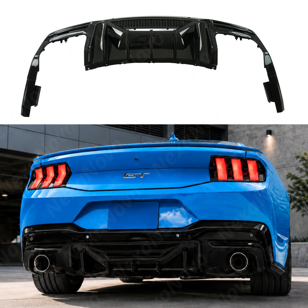 2024-2026 Mustang - Dark Horse Style Rear Bumper Diffuser Replacement & Corner Spats