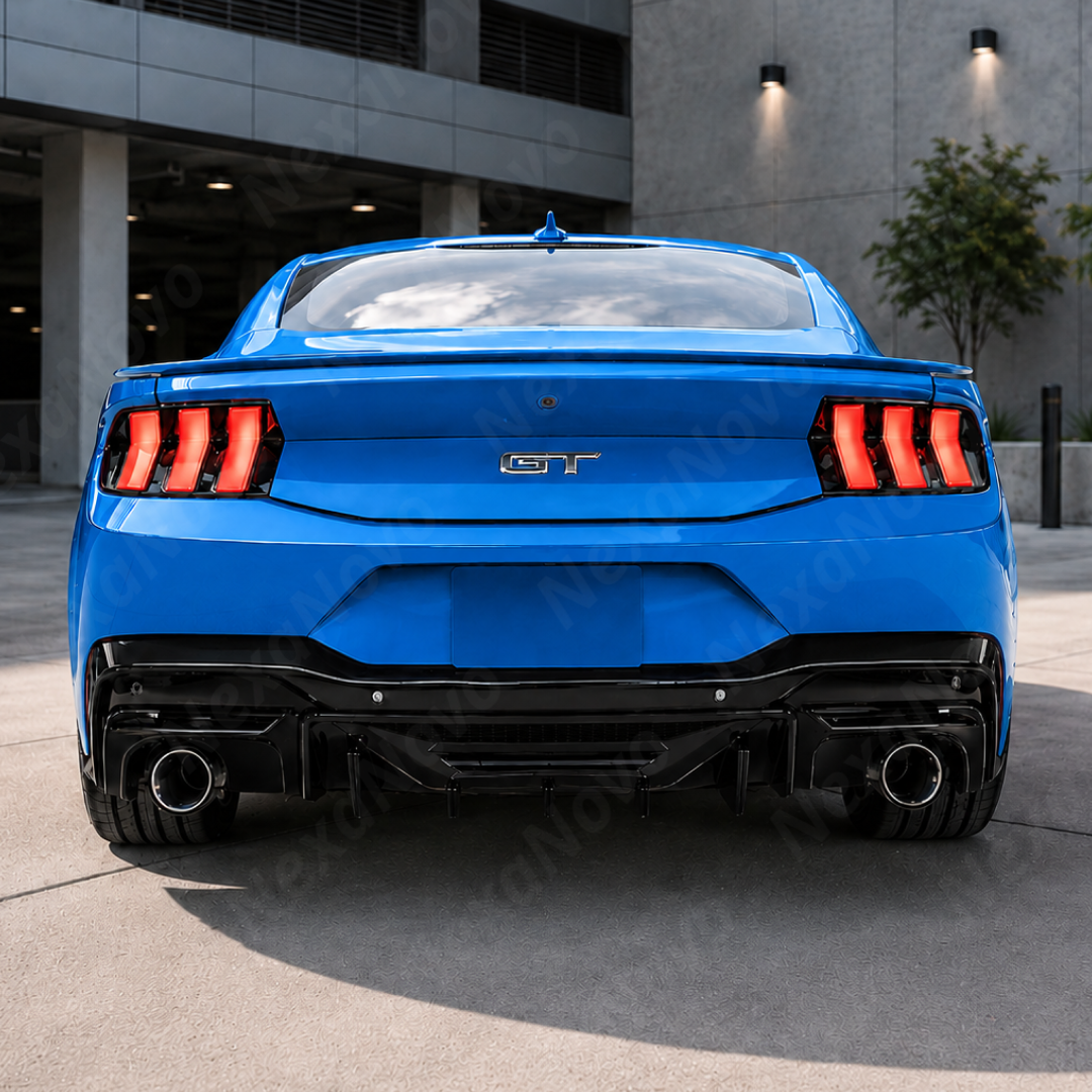 2024-2026 Mustang - Dark Horse Style Rear Bumper Diffuser Replacement & Corner Spats