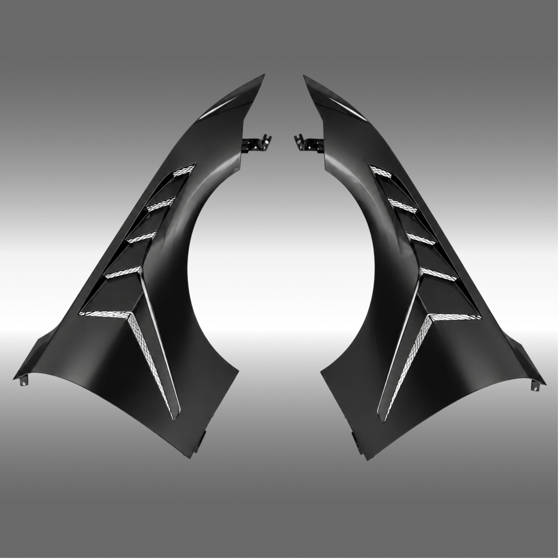 GTD-Style Stainless Steel Vented Front Body Fenders For Ford Mustang (S550) 2018-2023
