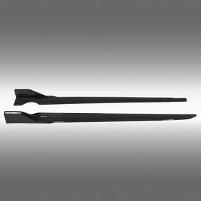 2019-2022 BMW G05 X5 - Carbon Fiber Side Skirts Extension w/ Winglet - Gloss Black