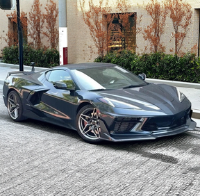 2021 C8 Corvette real carbon fiber front splitter NexaNovo
