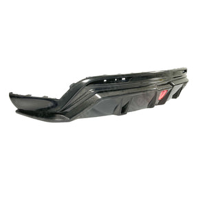 2023 Tesla Model Y Real Carbon Fiber Rear Diffuser Extension Add-On with Ribs by NexaNovo
