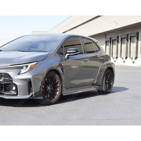 Durable Real Carbon Fiber Front Lips and Corner Splitters for Toyota GR Corolla by NexaNovo.
