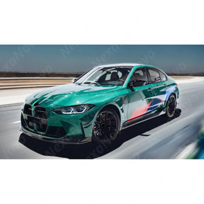 Stylish MP Style Carbon Fiber Side Skirts for BMW G83 M4 Convertible 2022 by NexaNovo.
