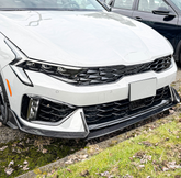 Carbon fiber front lip spoiler upgrade for 2025 Kia K5 by NexaNovo.
