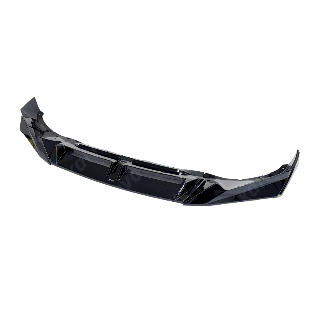 Front lip spoiler in gloss black for BMW X5 G05 LCI 2024-2025 by NexaNovo.
