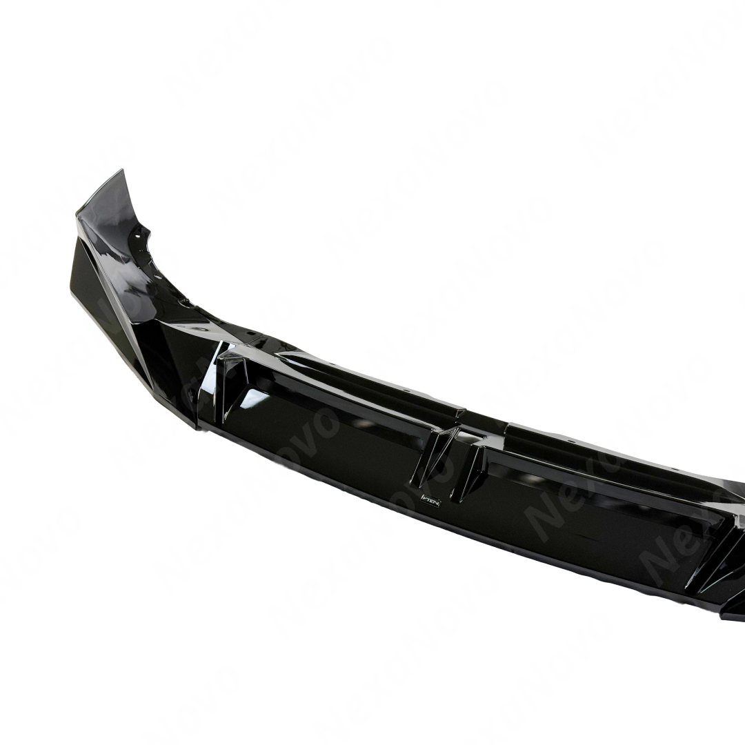 Gloss black front lip spoiler for BMW X5 G05 LCI 2024-2025 by NexaNovo.
