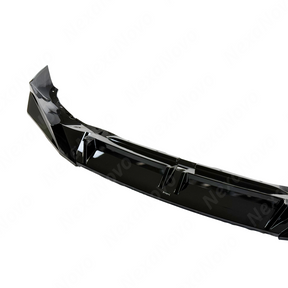 Gloss black front lip spoiler for BMW X5 G05 LCI 2024-2025 by NexaNovo.
