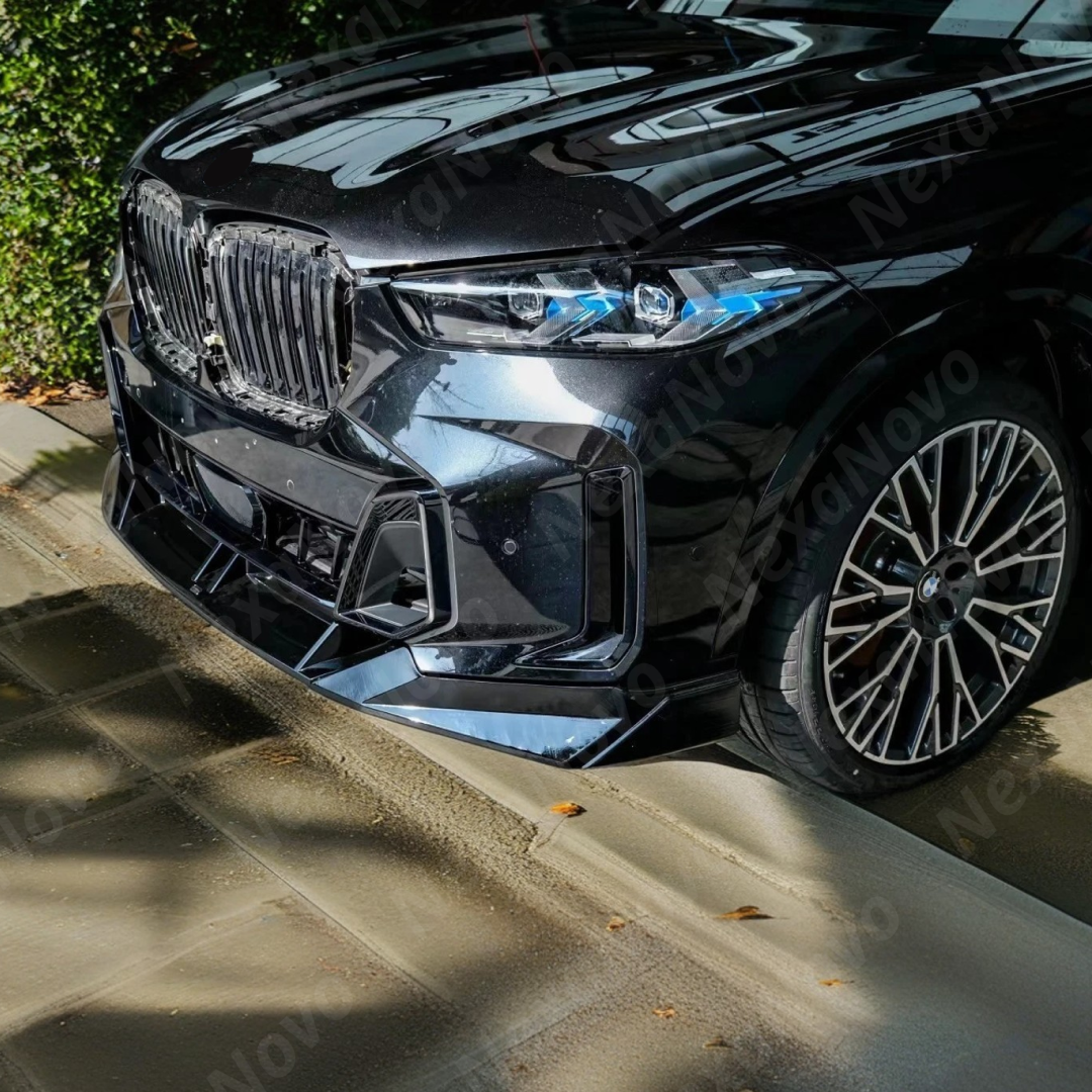 Fits BMW X5 G05 LCI 2024-2025 front bumper lip spoiler by NexaNovo.
