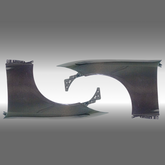Aggressive styling carbon fiber vented front fenders for Nissan 400Z 2023 by NexaNovo.
