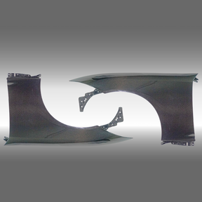 Aggressive styling carbon fiber vented front fenders for Nissan 400Z 2023 by NexaNovo.
