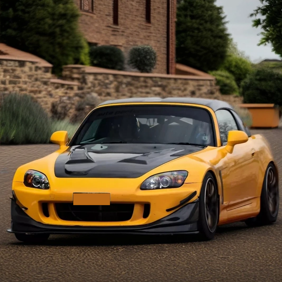 2005 Honda S2000 AP2 carbon fiber front spoiler by NexaNovo.
