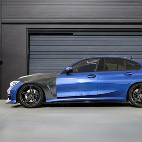 Carbon fiber front and rear wide fenders for 2022 BMW G20 330i Base Sedan by NexaNovo