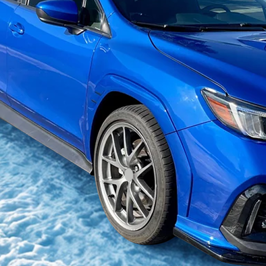 Subaru VB WRX with Nexanovo K7X WR Blue Pearl wide body fender flares

