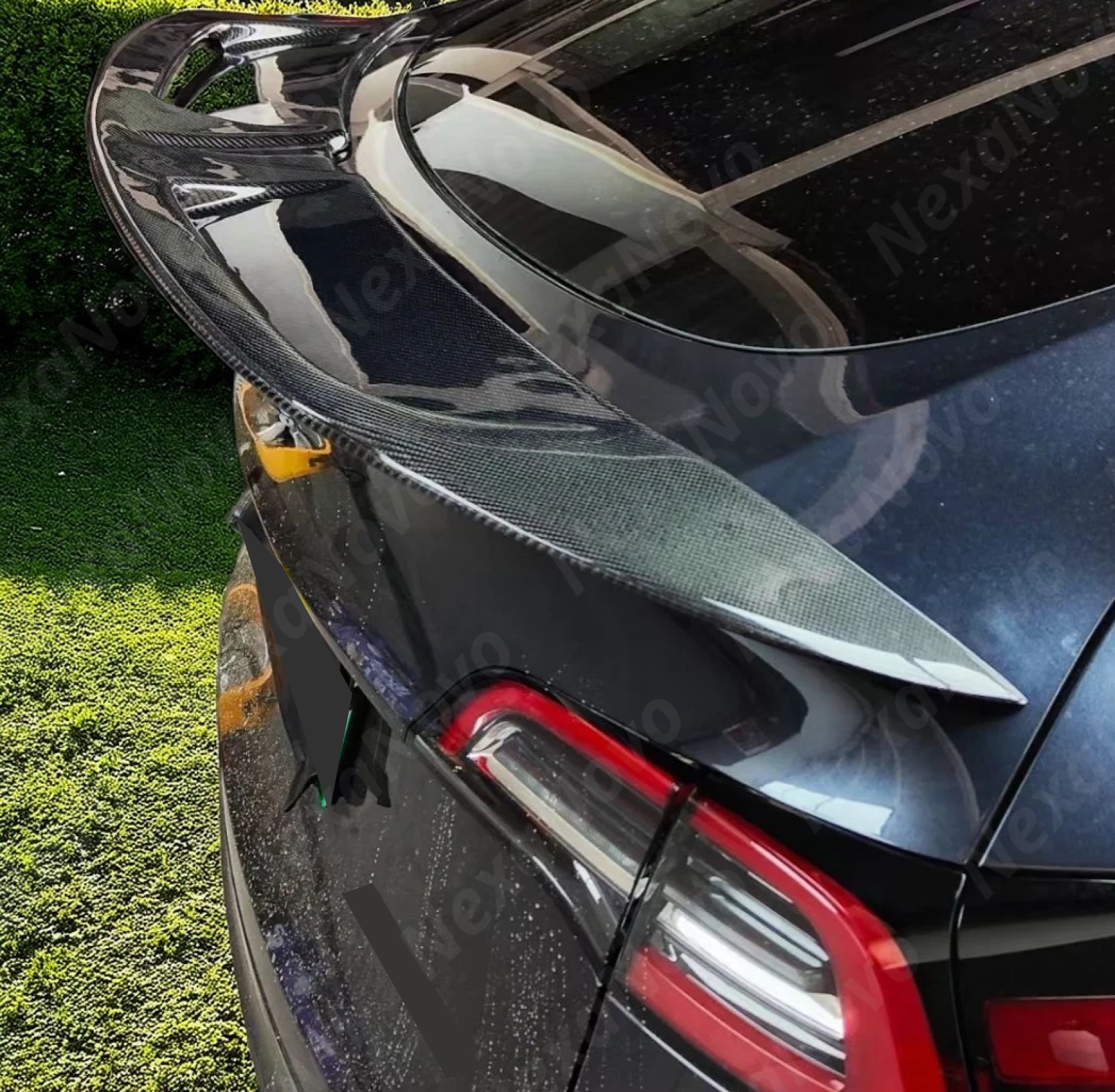 NexaNovo Tesla Model Y 2021 carbon trunk lip wing

