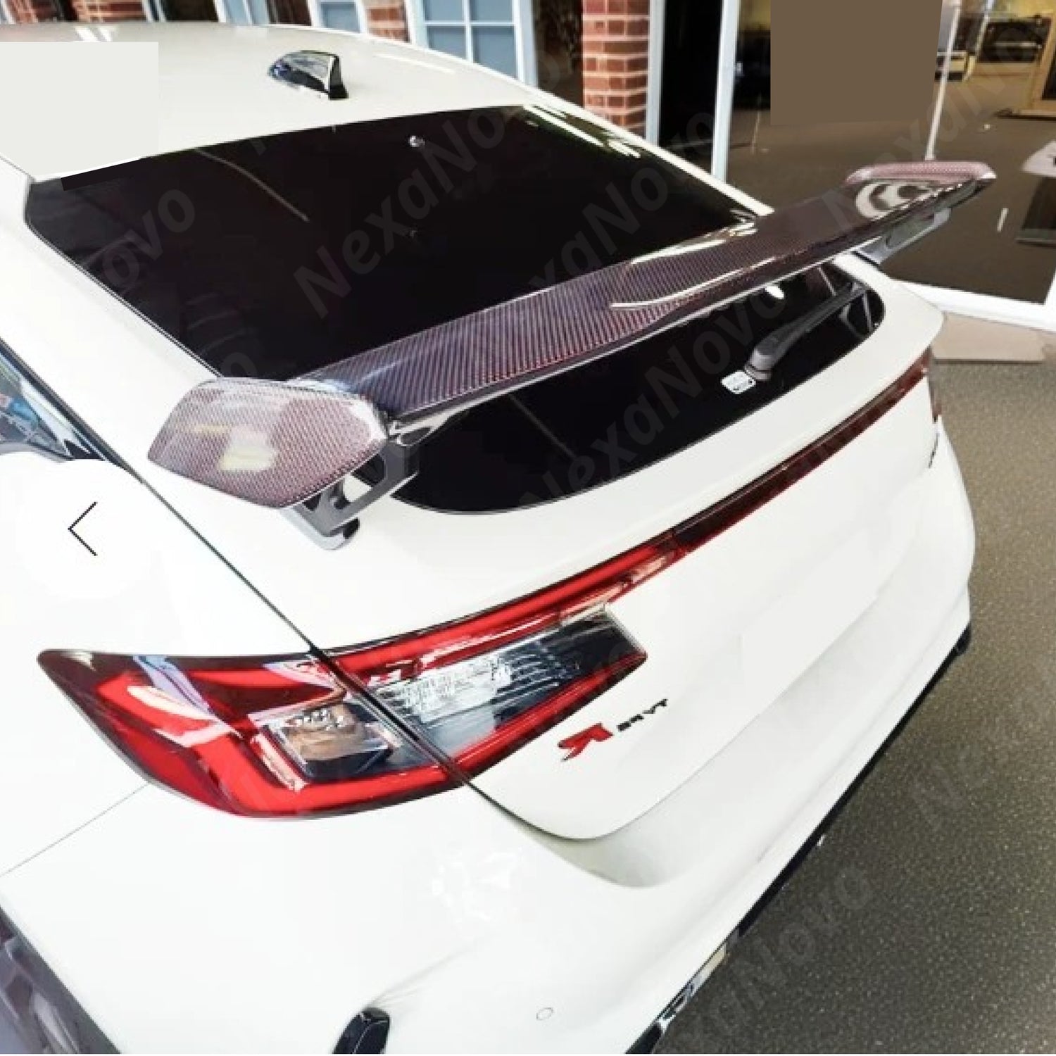Fl5 Type R Rear For Honda Civic Type R FL5 (2023-2025) Red Carbon Fiber Rear Spoiler ...