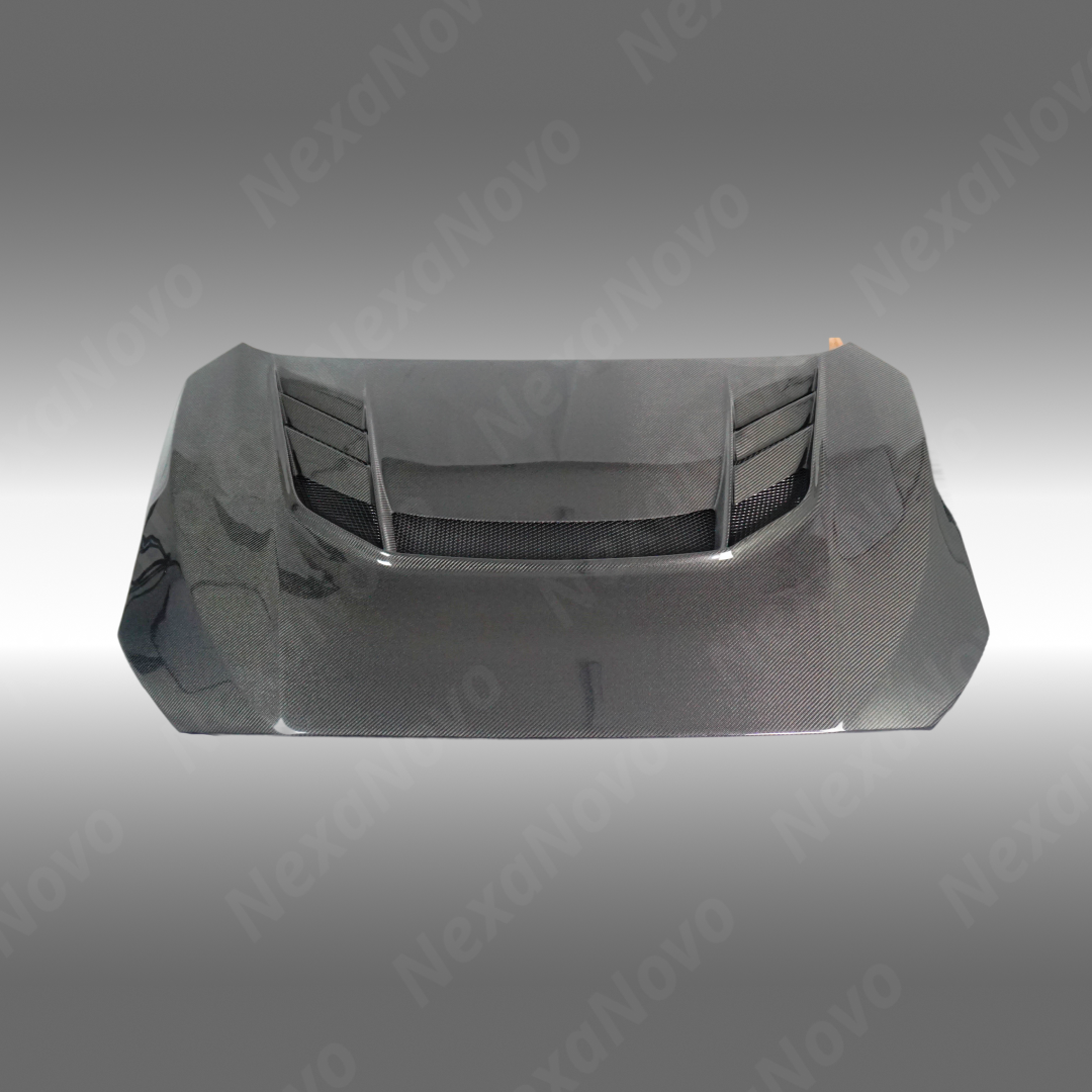 VR-Style Real Carbon Fiber Reverse Scoop Vented Hood For FMIC Subaru WRX / STI (VA) 2015-2021