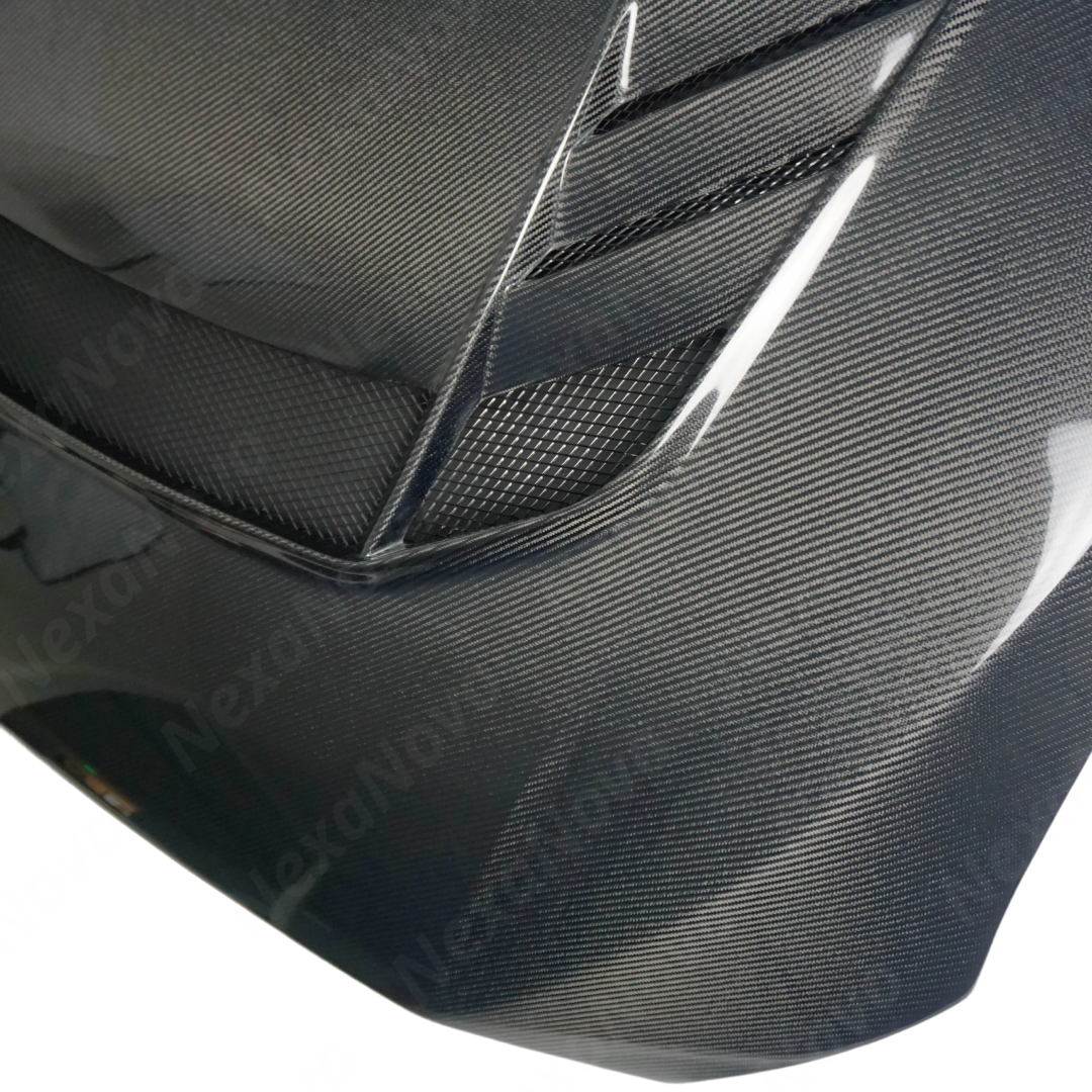 VR-Style Real Carbon Fiber Reverse Scoop Vented Hood For FMIC Subaru WRX / STI (VA) 2015-2021