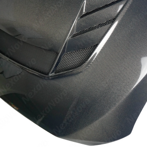 VR-Style Real Carbon Fiber Reverse Scoop Vented Hood For FMIC Subaru WRX / STI (VA) 2015-2021