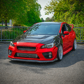 VR-Style Real Carbon Fiber Reverse Scoop Vented Hood For FMIC Subaru WRX / STI (VA) 2015-2021
