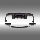 Dark Horse Competition Style Rear Diffuser for 2025 Mustang GT in Matte Black by NexaNovo
