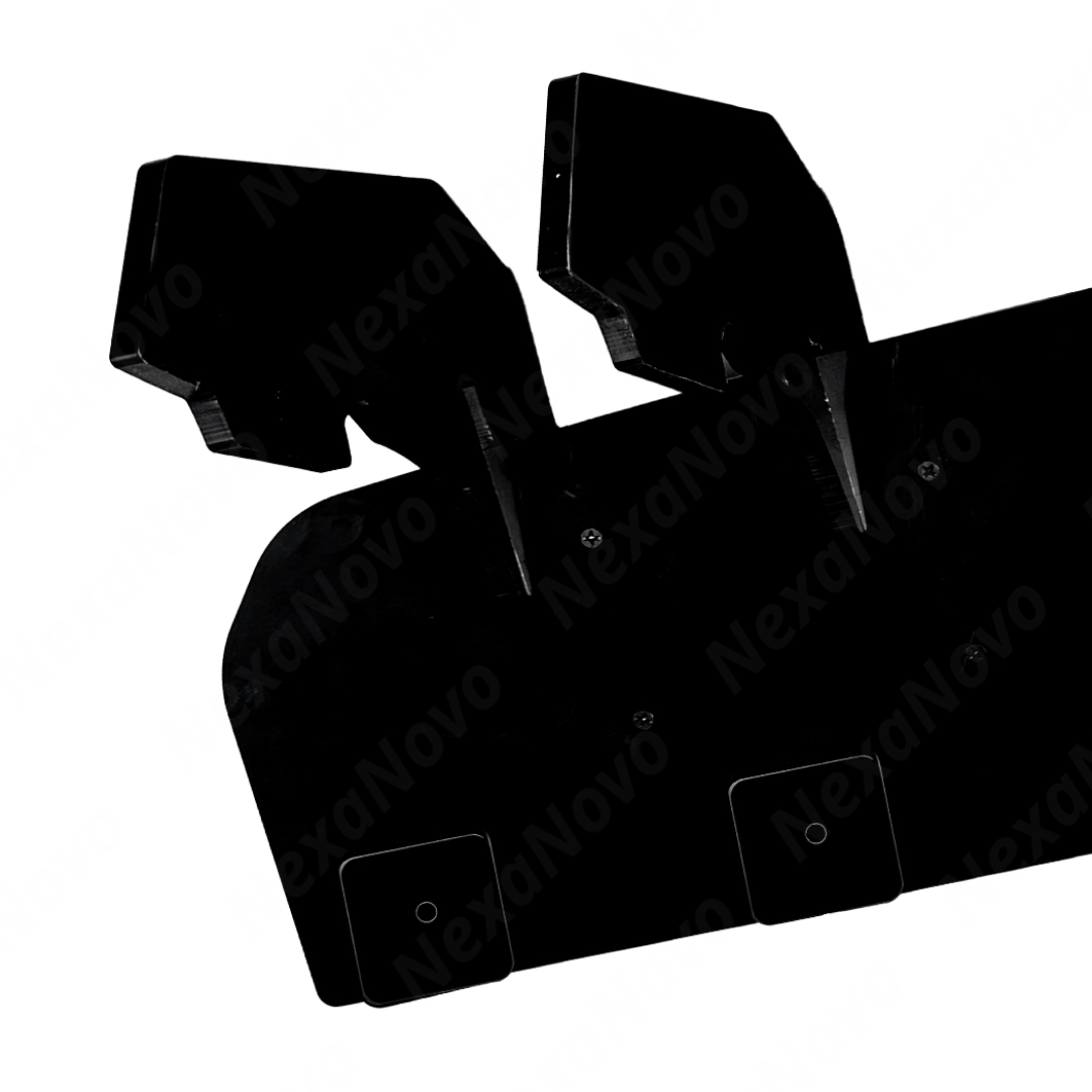 Professional protective packaging for the gloss black V-style aero components.