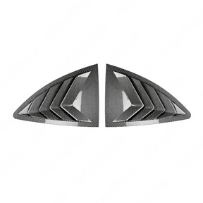 Detailed shot of the high-definition carbon fiber print weave on the 86/BRZ window louvers