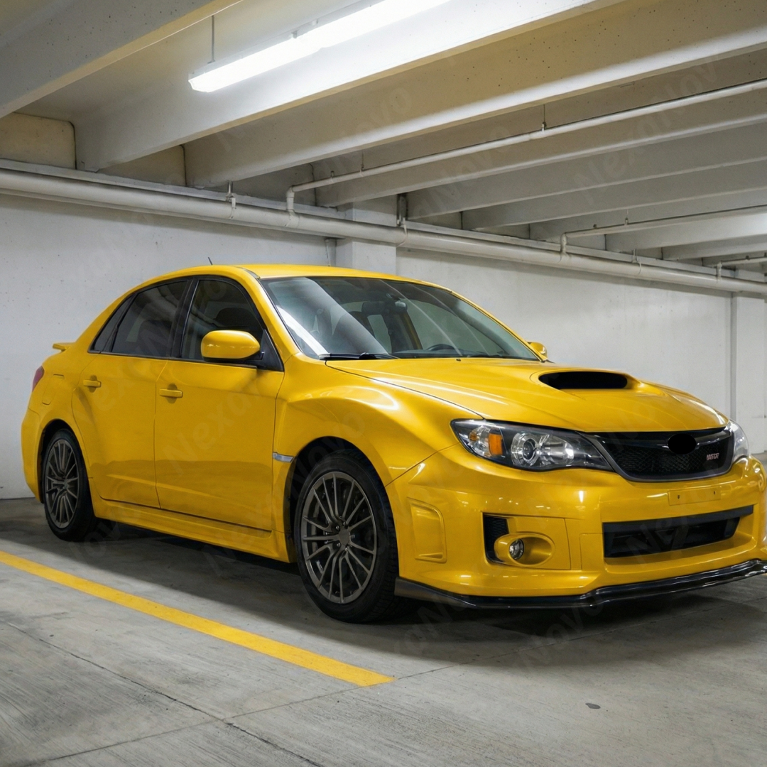 Precision fitment along the factory bumper of a 2008-2010 Subaru Impreza STI by NexaNovo