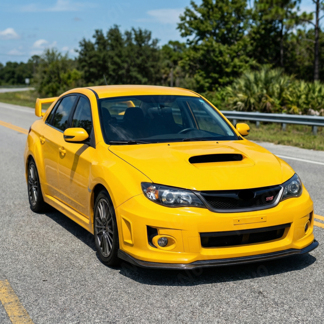 Sporty racing-inspired accent provided by the NexaNovo carbon fiber print front lip