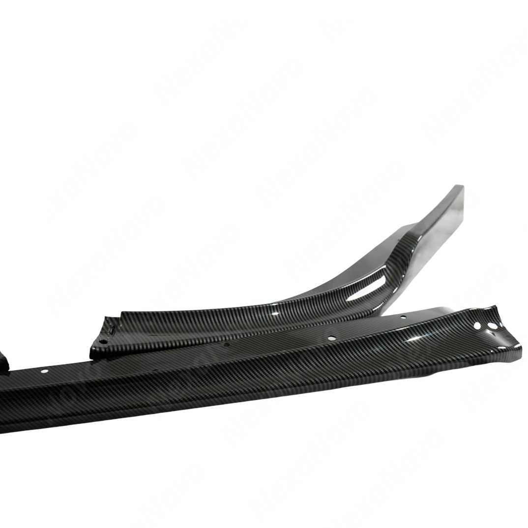 Professional studio photography highlighting the sleek lines of the NexaNovo STI carbon print lip