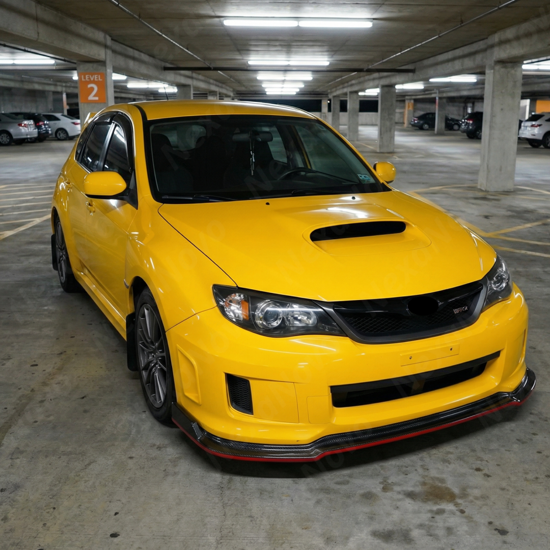 Precision fitment along the factory bumper of a 2008-2010 Subaru STI by NexaNovo