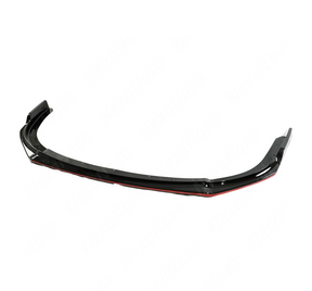 Close-up of the mirror-like gloss black finish and precision red trim edge by NexaNovo