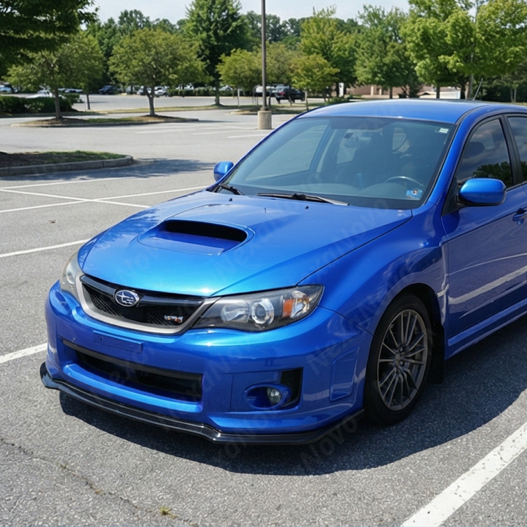 Durable high-impact ABS plastic construction of the 2011-2014 STI gloss black front lip