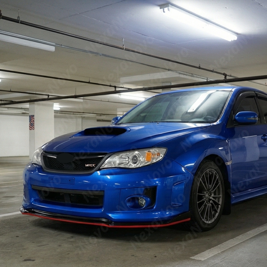 Close-up of the mirror-like gloss black finish and precision red trim edge