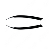 Standalone view of the 2-piece (left and right) headlight eyelid set in Gloss Black for 2008-2014 Subaru Impreza