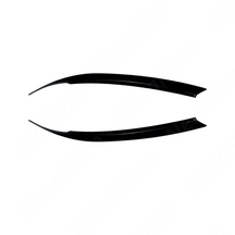 Standalone view of the 2-piece (left and right) headlight eyelid set in Gloss Black for 2008-2014 Subaru Impreza