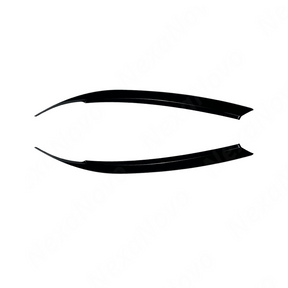 Standalone view of the 2-piece (left and right) headlight eyelid set in Gloss Black for 2008-2014 Subaru Impreza