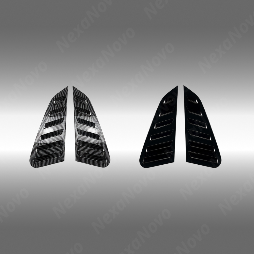 Standalone view of the left and right side rear window louver set for Subaru GV chassis
