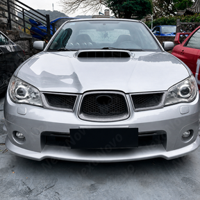 Front perspective highlighting the exotic performance look of the carbon print grill frames