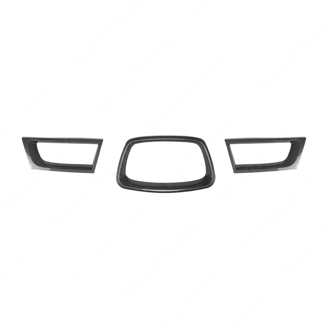 Detailed shot of the high-definition carbon fiber print weave on the 2006-2007 WRX grill overlays