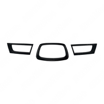3-piece set of gloss black front grill frame overlay covers for 2006-2007 Subaru Impreza WRX STI